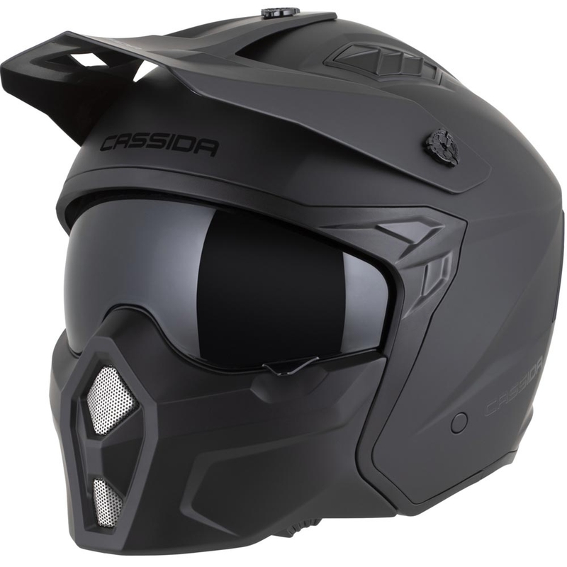 Modulaire motorhelm Cassida Cross Country Dual matzwart