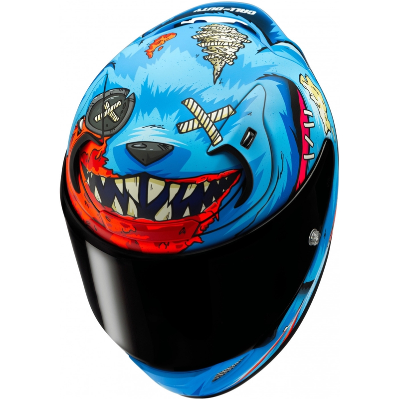 HJC RPHA 12 Mister Peeks integraalhelm voor motorfietsen, blauw