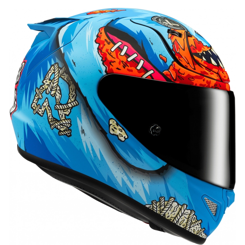 HJC RPHA 12 Mister Peeks integraalhelm voor motorfietsen, blauw