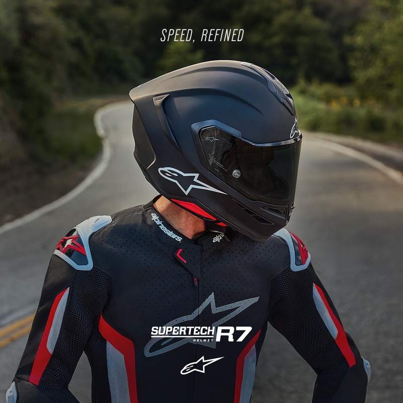 Alpinestars S-R7 Solid integraalhelm voor motorfietsen, matzwart