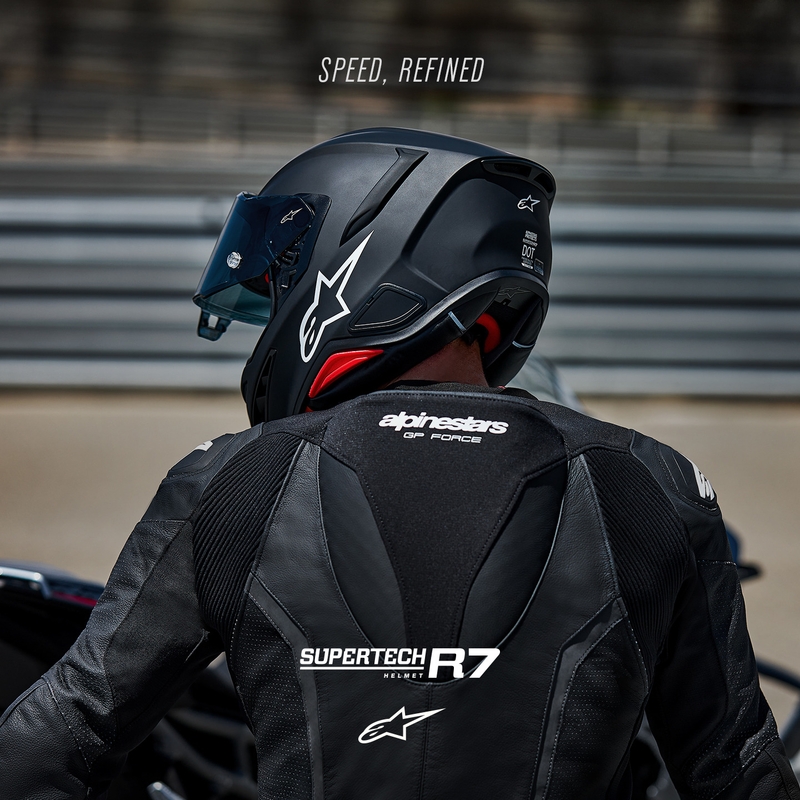 Alpinestars S-R7 Solid integraalhelm voor motorfietsen, matzwart