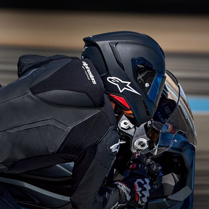 Alpinestars S-R7 Solid integraalhelm voor motorfietsen, matzwart