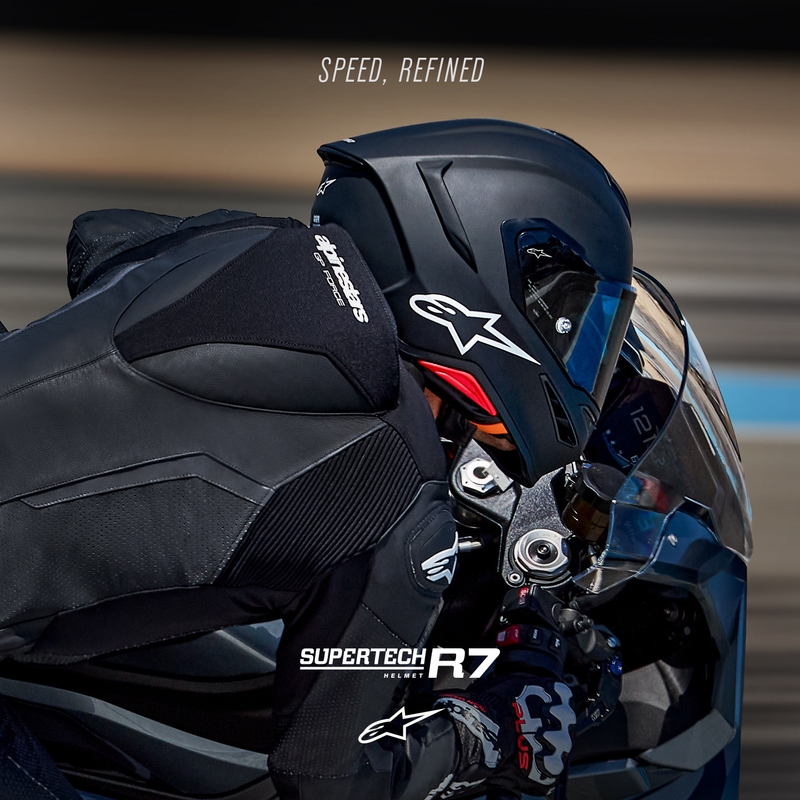 Alpinestars S-R7 Solid integraalhelm voor motorfietsen, matzwart