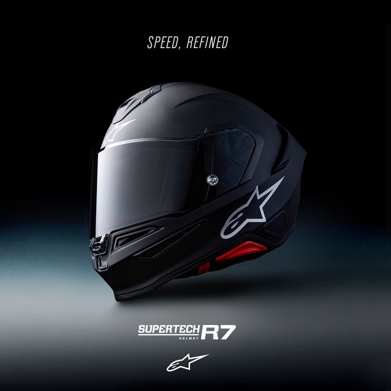 Alpinestars S-R7 Solid integraalhelm voor motorfietsen, matzwart