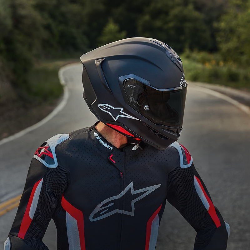 Alpinestars S-R7 Solid integraalhelm voor motorfietsen, matzwart