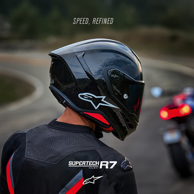 Alpinestars S-R7 Solid integraalhelm voor motorfietsen, zwart