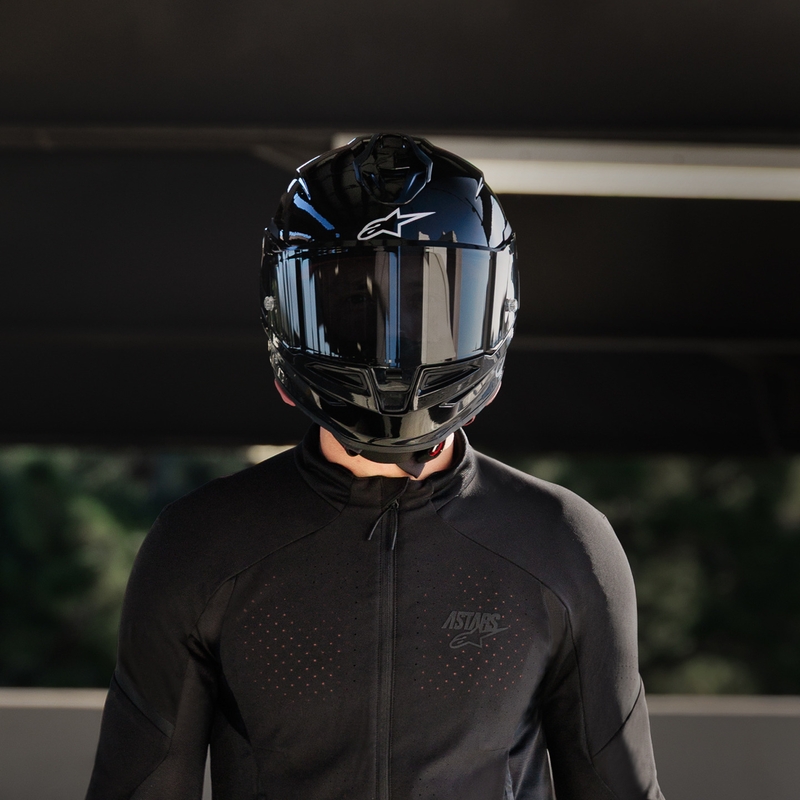 Alpinestars S-R7 Solid integraalhelm voor motorfietsen, zwart