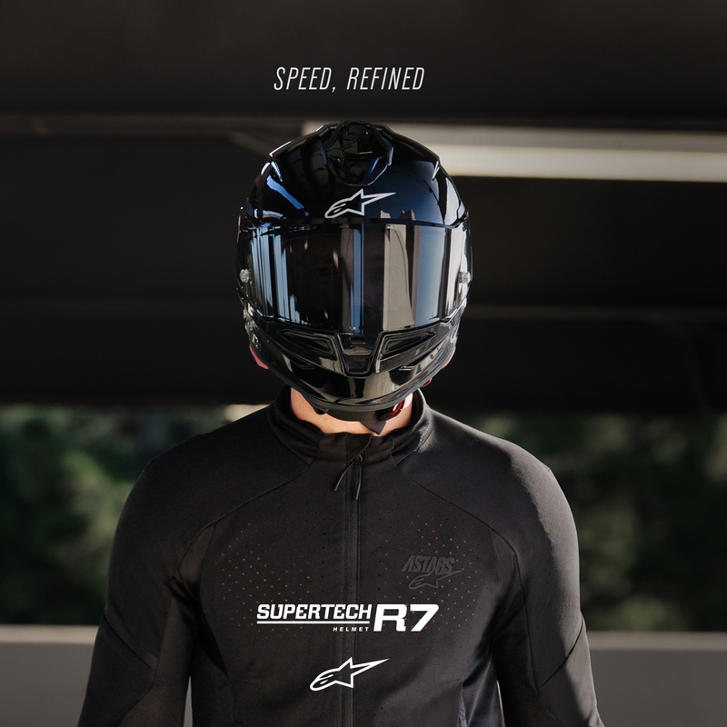 Alpinestars S-R7 Solid integraalhelm voor motorfietsen, zwart