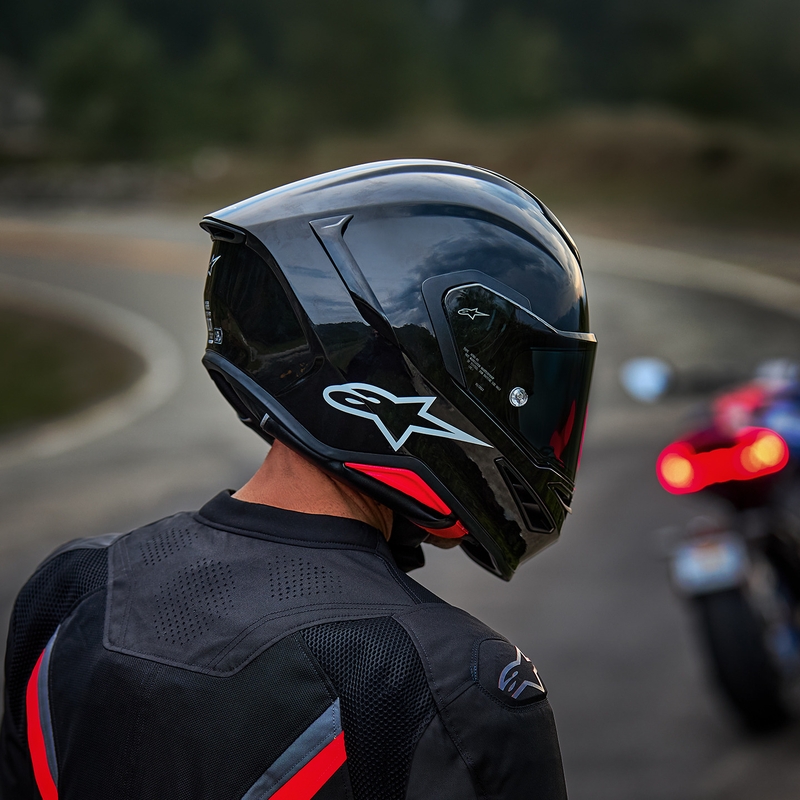 Alpinestars S-R7 Solid integraalhelm voor motorfietsen, zwart
