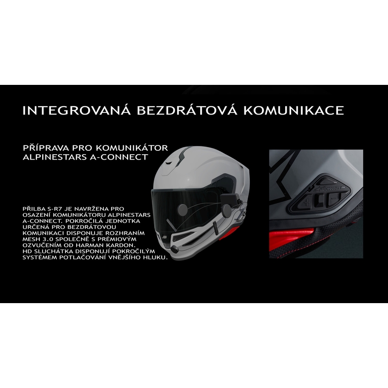 Alpinestars S-R7 Solid integraalhelm voor motorfietsen, zwart