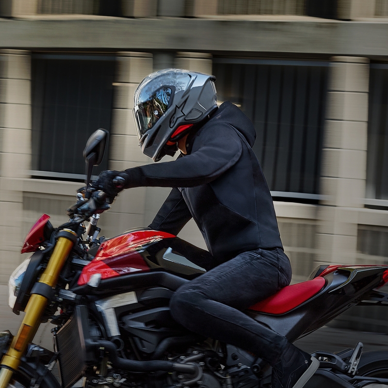 Alpinestars S-R7 Solid integraalhelm voor motorfietsen, grijs