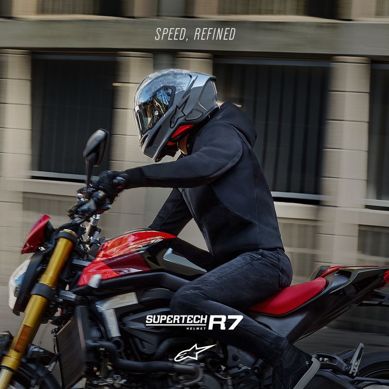 Alpinestars S-R7 Solid integraalhelm voor motorfietsen, grijs