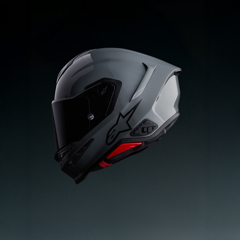 Alpinestars S-R7 Solid integraalhelm voor motorfietsen, grijs