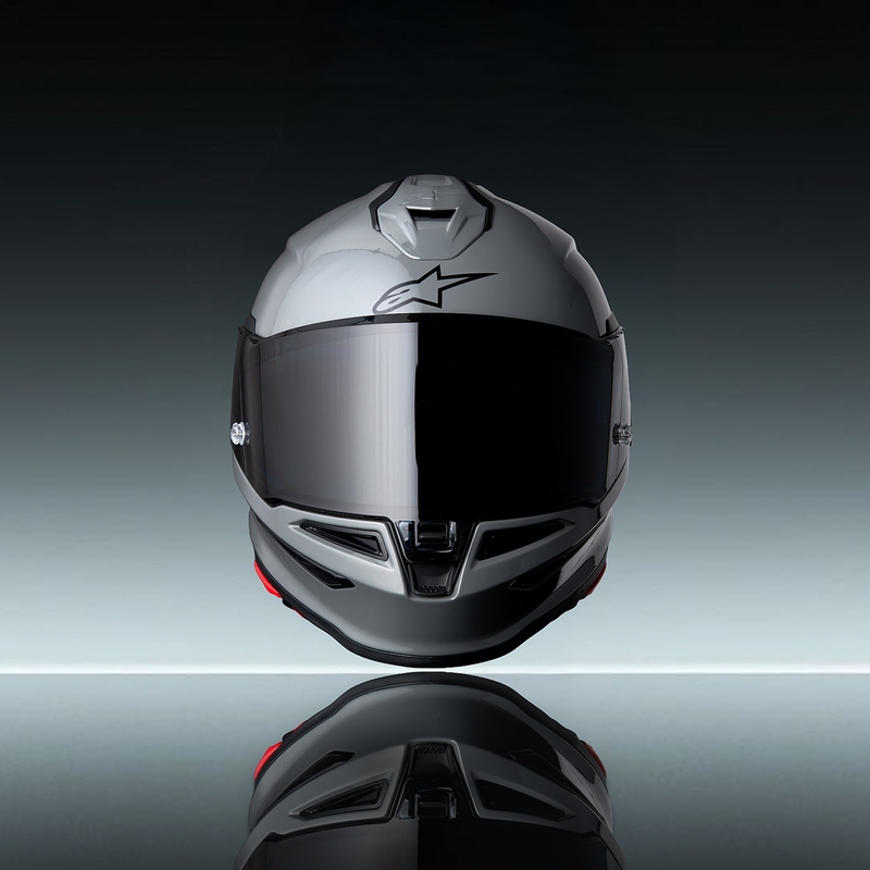 Alpinestars S-R7 Solid integraalhelm voor motorfietsen, grijs