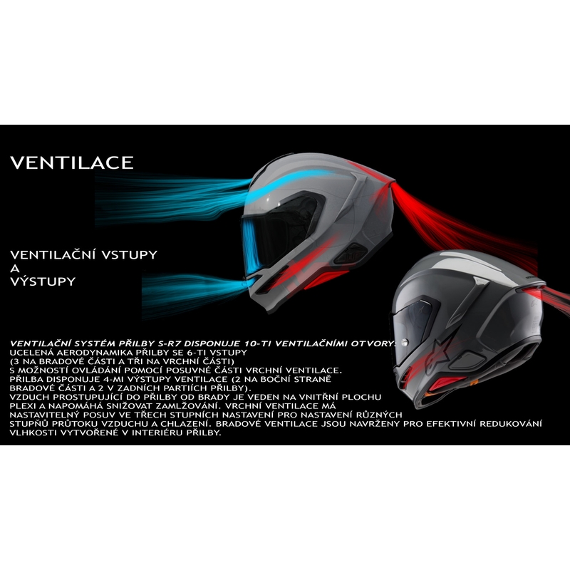 Alpinestars S-R7 Solid integraalhelm voor motorfietsen, grijs