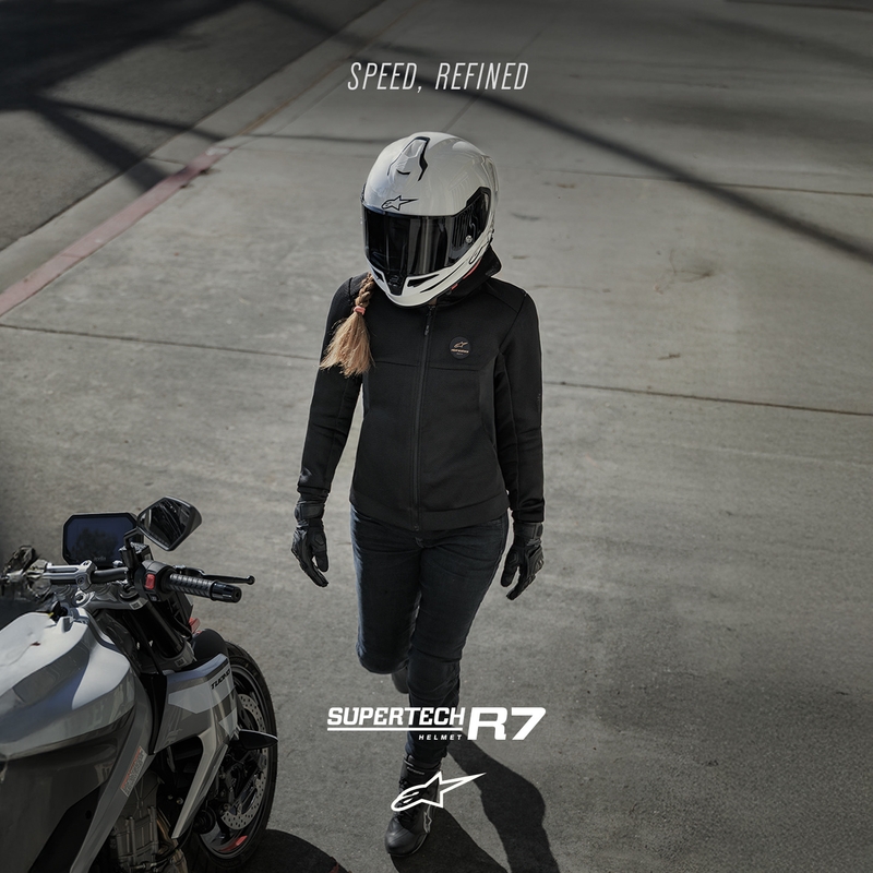 Alpinestars S-R7 Solid integraalhelm voor motorfietsen, wit