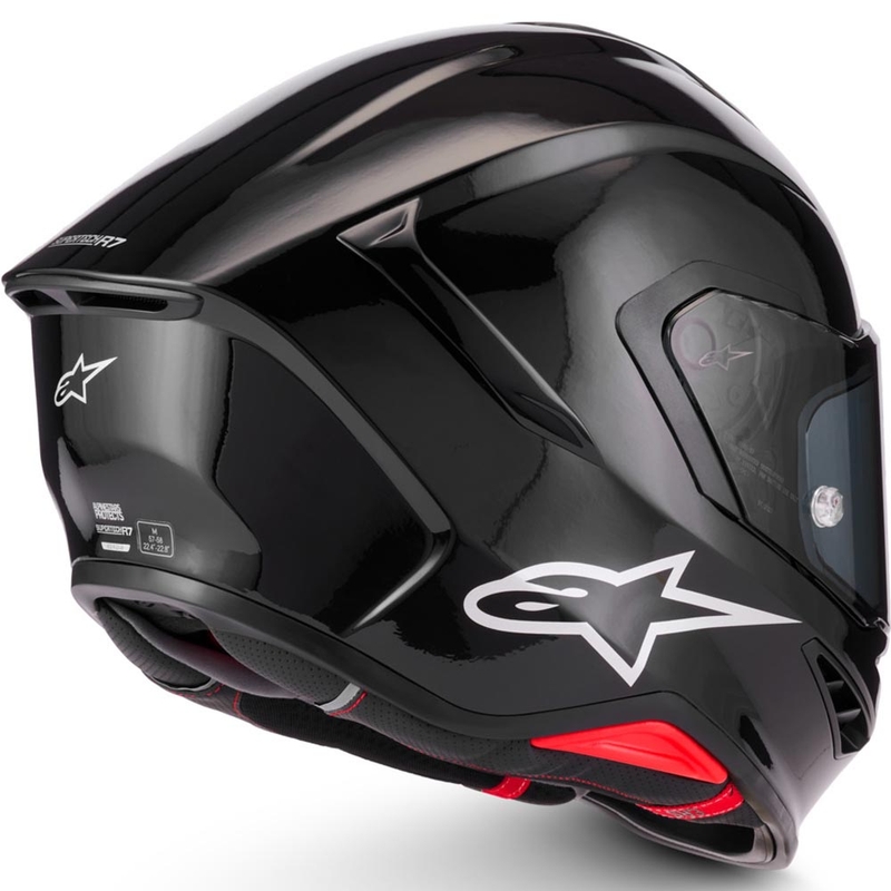 Alpinestars S-R7 Solid integraalhelm voor motorfietsen, zwart