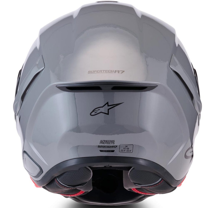 Alpinestars S-R7 Solid integraalhelm voor motorfietsen, grijs