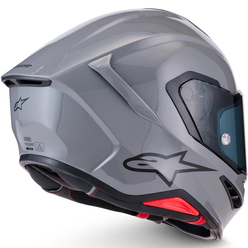 Alpinestars S-R7 Solid integraalhelm voor motorfietsen, grijs