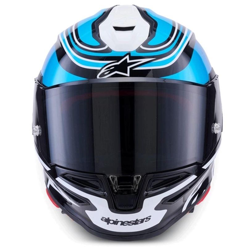 Alpinestars S-R7 Zeal integraalhelm voor motorfietsen, zwart-blauw-fluo roze-wit