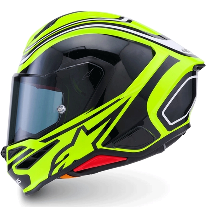 Alpinestars S-R7 Zeal integraalhelm voor motorfietsen in fluorescerend geel-zwart-wit