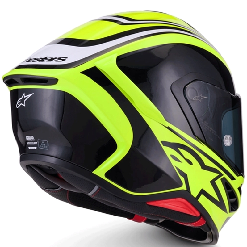 Alpinestars S-R7 Zeal integraalhelm voor motorfietsen in fluorescerend geel-zwart-wit