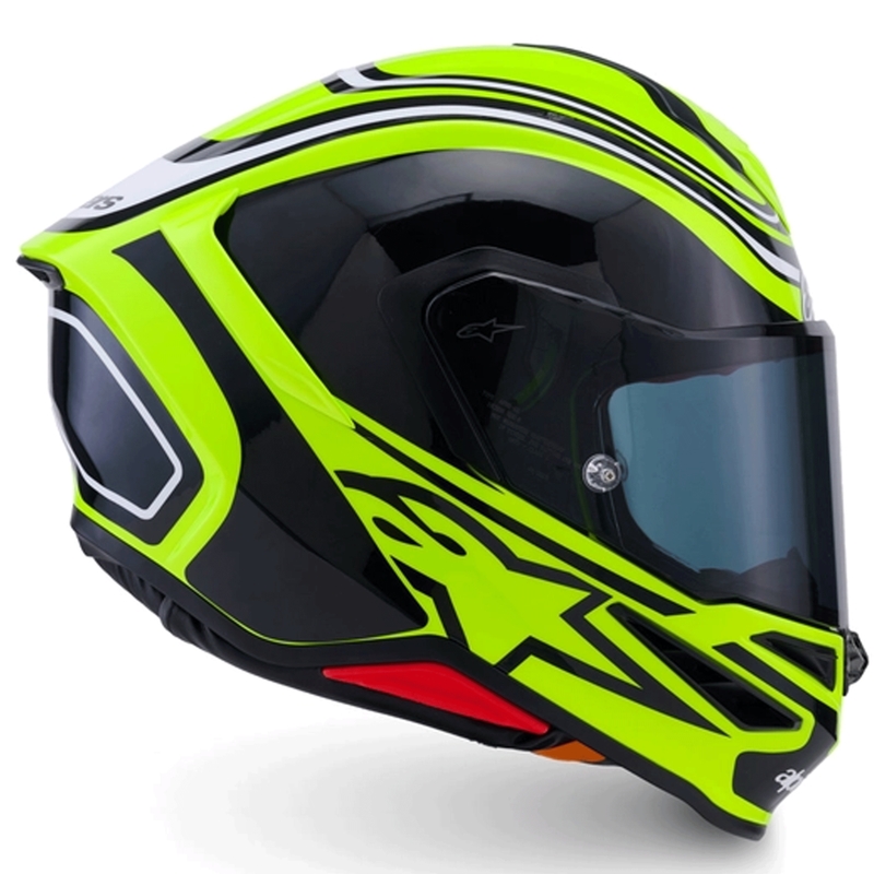 Alpinestars S-R7 Zeal integraalhelm voor motorfietsen in fluorescerend geel-zwart-wit