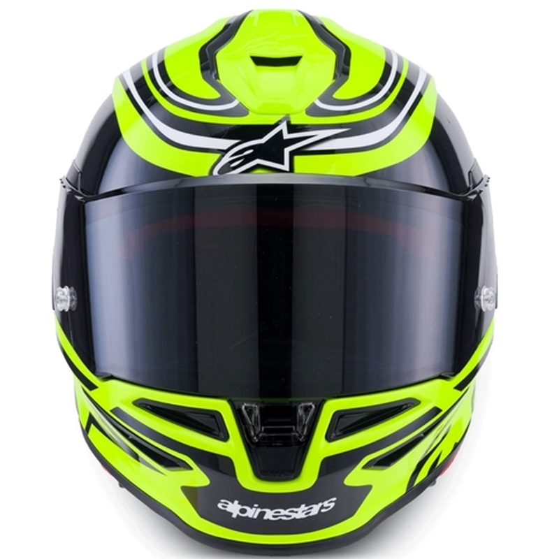 Alpinestars S-R7 Zeal integraalhelm voor motorfietsen in fluorescerend geel-zwart-wit