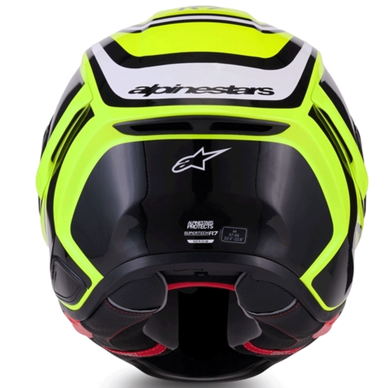 Alpinestars S-R7 Zeal integraalhelm voor motorfietsen in fluorescerend geel-zwart-wit