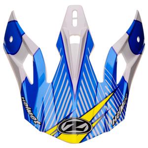 Helmvizier voor ZED X1.9 en X1.9D helmen wit-blauw-geel-zwart