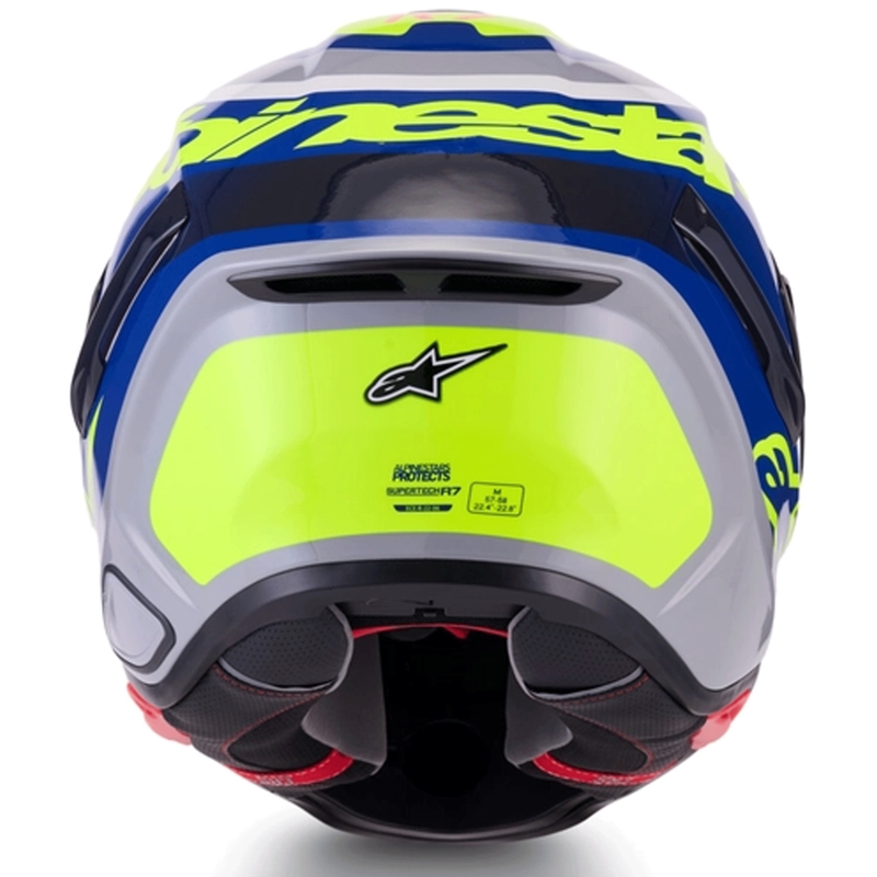 Alpinestars S-R7 Lumen integraalhelm voor motorfietsen, zilver-zwart-roze-fluorescent geel