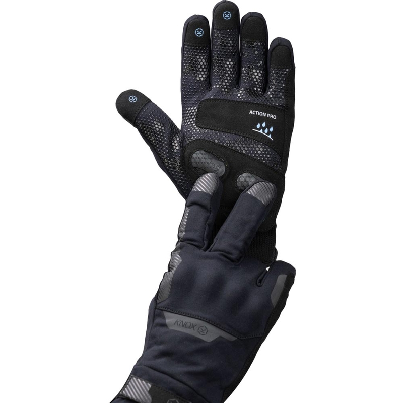 Knox Action PRO waterdichte motorhandschoenen zwart