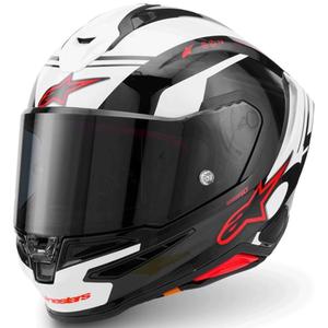 Alpinestars S-R7 A-Core integraalhelm voor motorfietsen, zwart-wit-rood