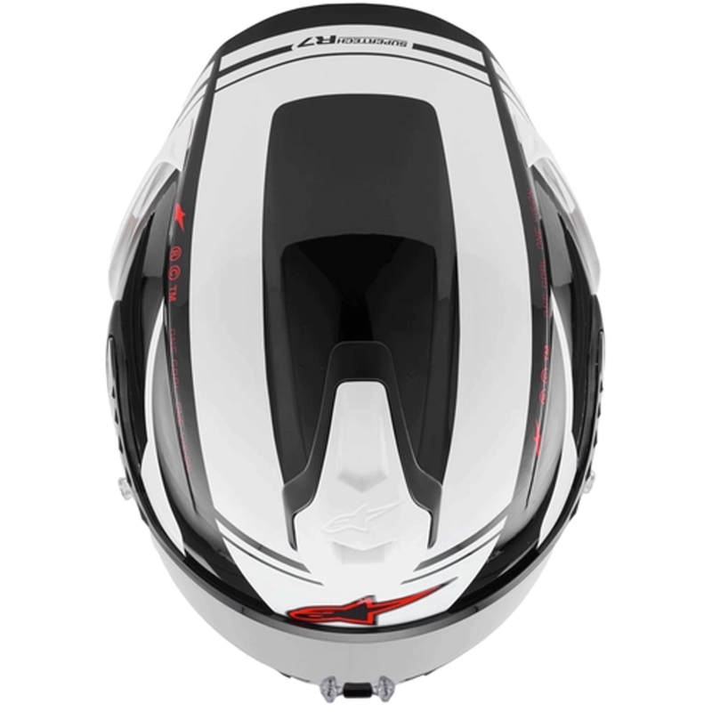 Alpinestars S-R7 A-Core integraalhelm voor motorfietsen, zwart-wit-rood