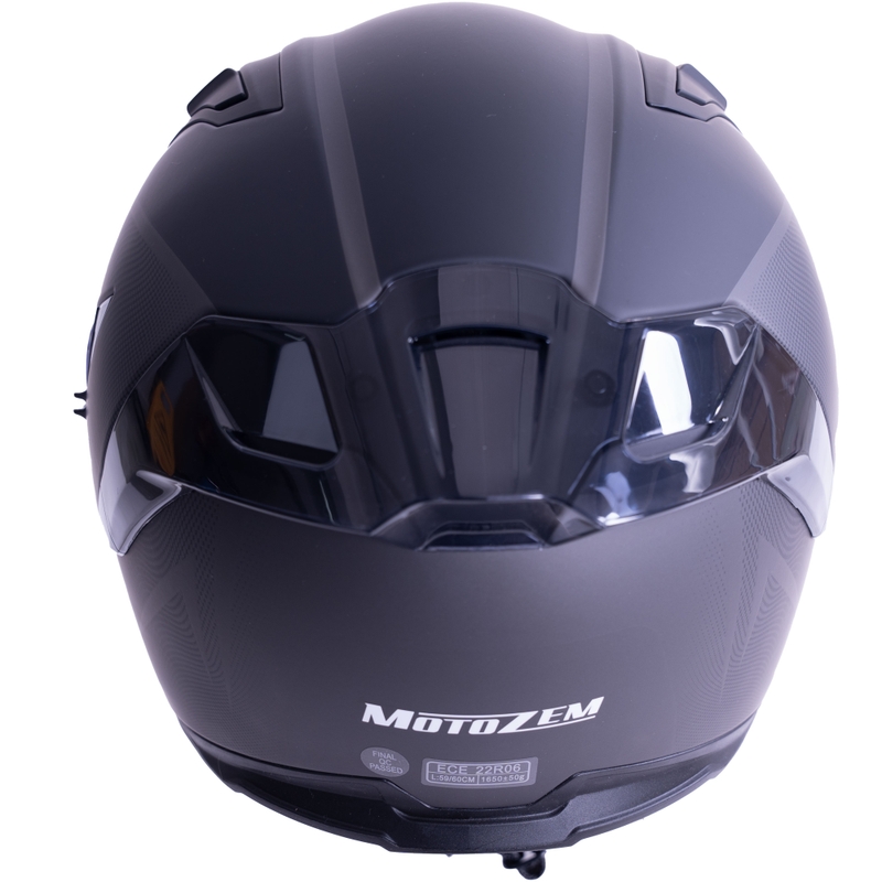 MotoZem Guardian integraalhelm voor motorfietsen, matzwart - voorbeeld