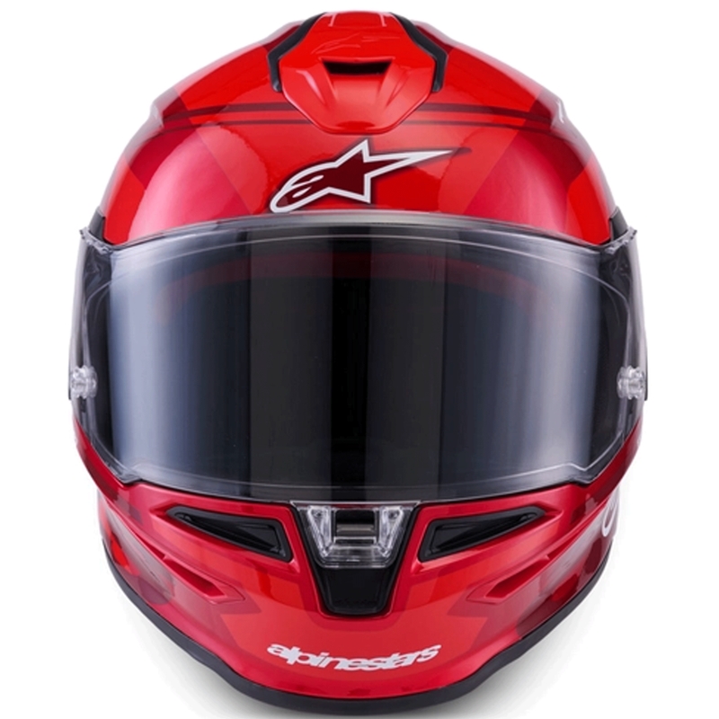 Alpinestars S-R7 A-Core integraalhelm voor motorfietsen, rood-wit