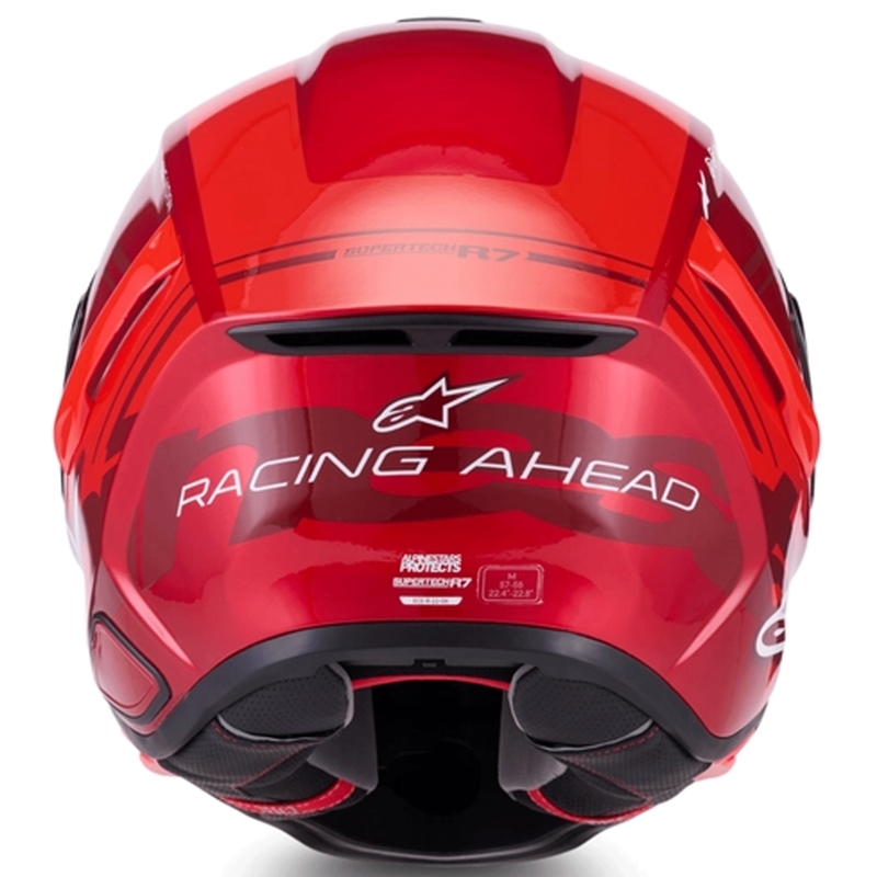 Alpinestars S-R7 A-Core integraalhelm voor motorfietsen, rood-wit