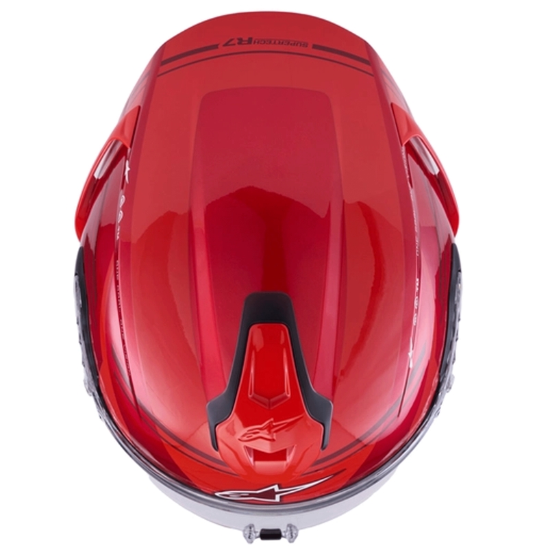 Alpinestars S-R7 A-Core integraalhelm voor motorfietsen, rood-wit