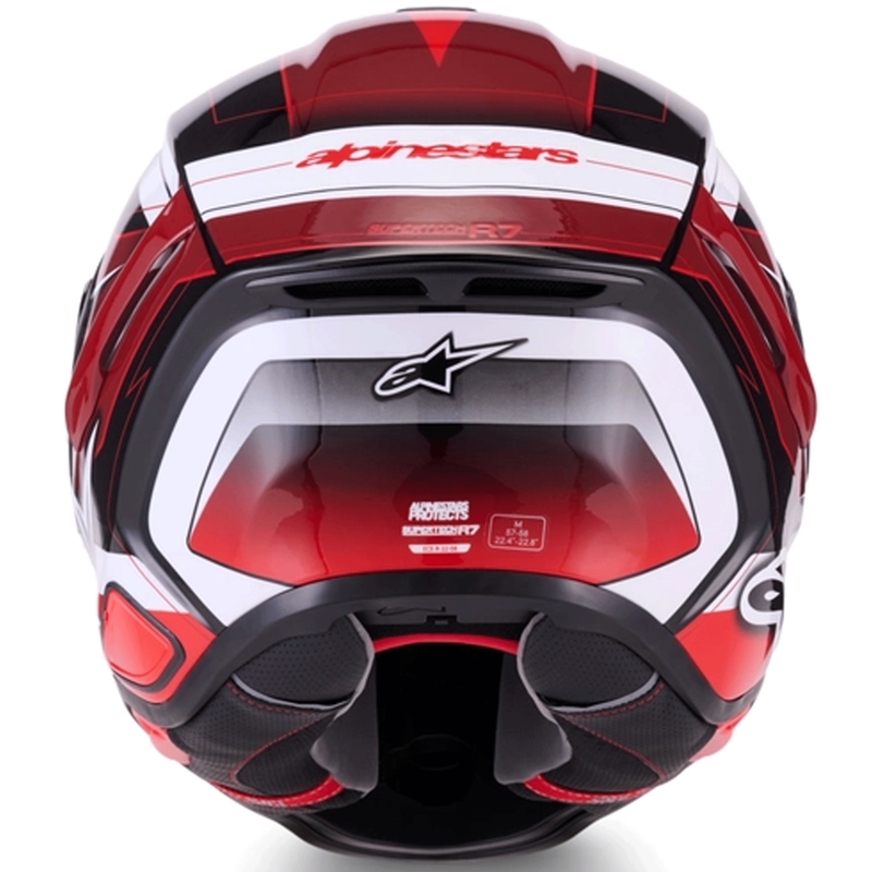 Alpinestars S-R7 Kinetis integraalhelm voor motorfietsen, zwart-rood-wit