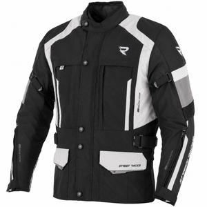Street Racer Hilax motorjas zwart-lichtgrijs