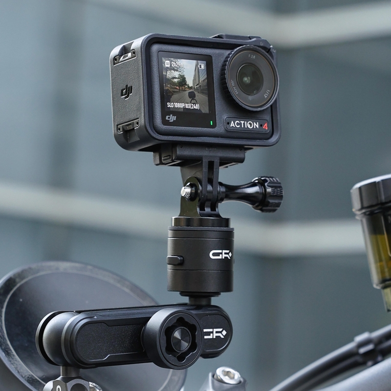 GRxplore GT1 antidiefstal stuurhouder voor actiecamera, zwart