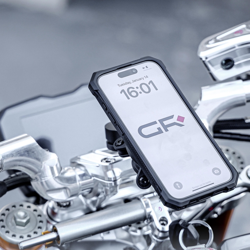Stuurtelefoonhouder met gecertificeerde Qi2-oplaadfunctie GRxplore MW60 zwart