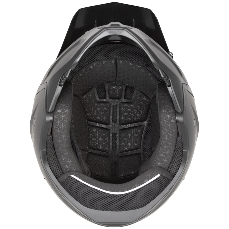 Modulaire motorhelm Cassida Cross Country Code matzwart-donkergrijs-lichtgrijs