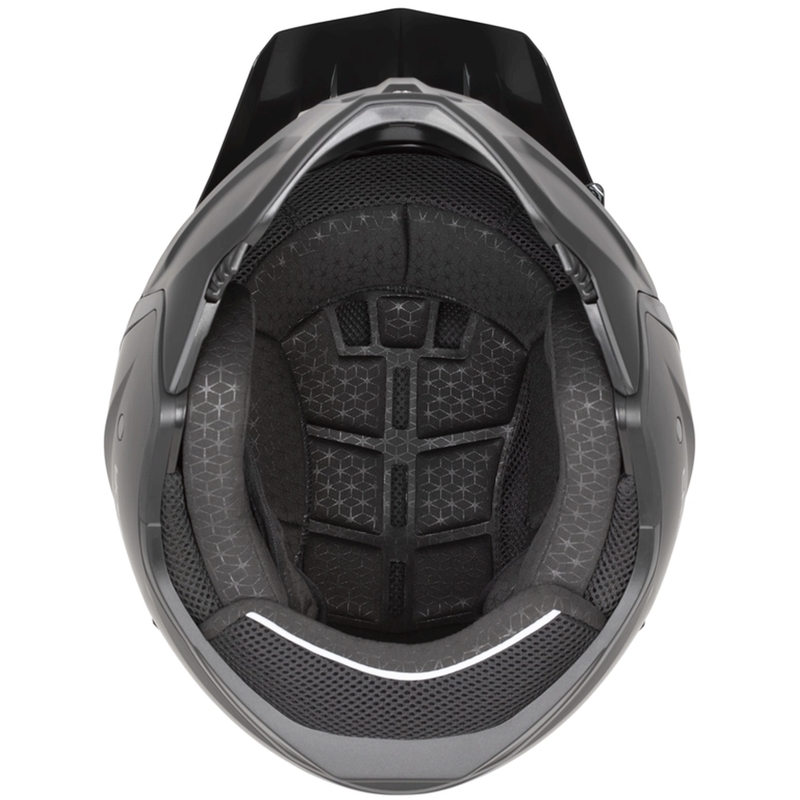 Modulaire motorhelm Cross Country Code mat zand-zwart-lichtblauw