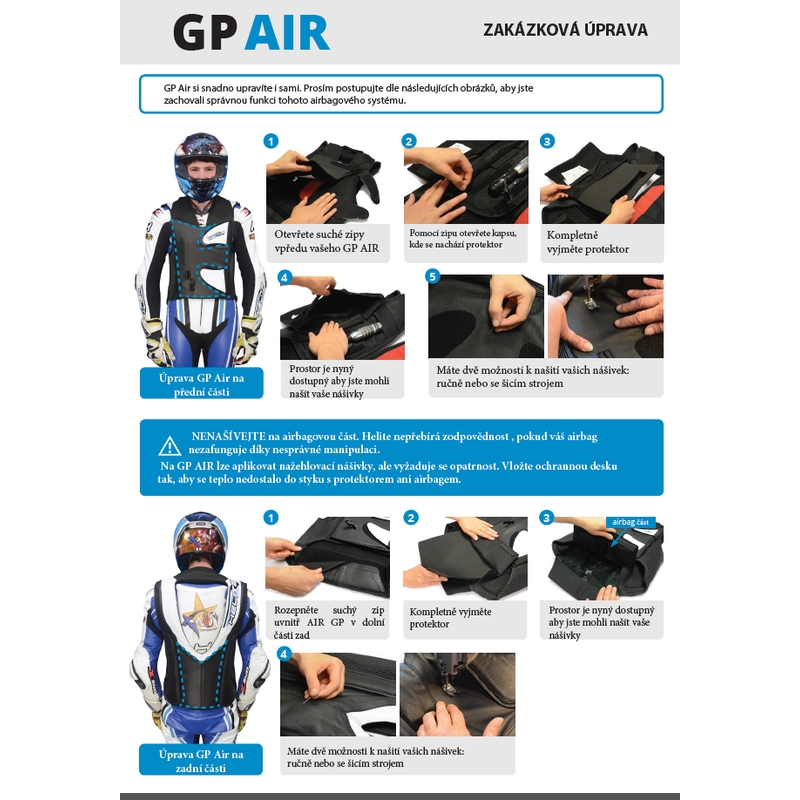 HELITE GP Air 2 airbag vest zwart en wit