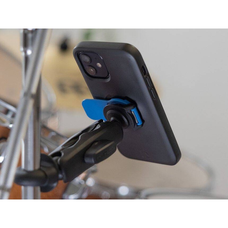 Quad Lock® 360 telefoonhouderkop met ontgrendelingshendel, blauw-zwart