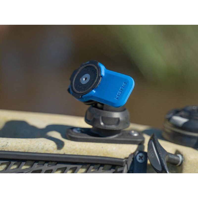 Quad Lock® 360 telefoonhouderkop met ontgrendelingshendel, blauw-zwart