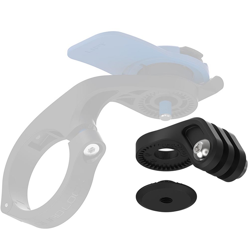Quad Lock® actiecamera-/lichtadapter zwart