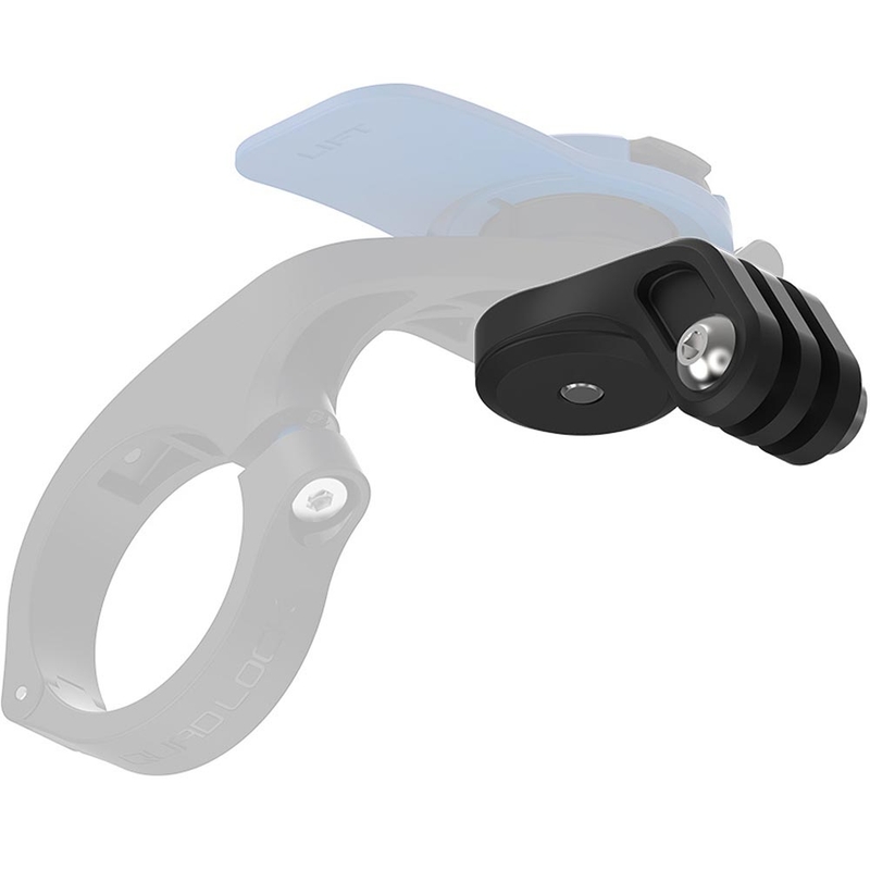 Quad Lock® actiecamera-/lichtadapter zwart