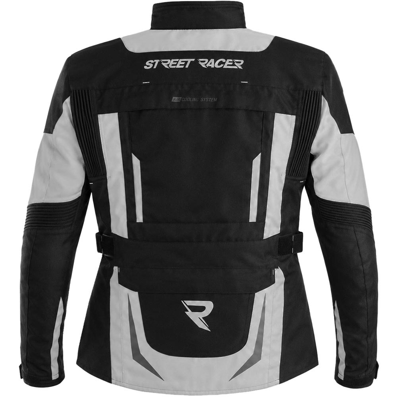 Dames motorjas Street Racer Hilax zwart-lichtgrijs